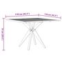 Voir la diapositive 6 : VIDAXL Table de jardin carree 110x110x75 cm bois d'acacia solide