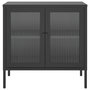 Voir la diapositive 5 : VIDAXL Buffet noir 70x35x70 cm verre et acier