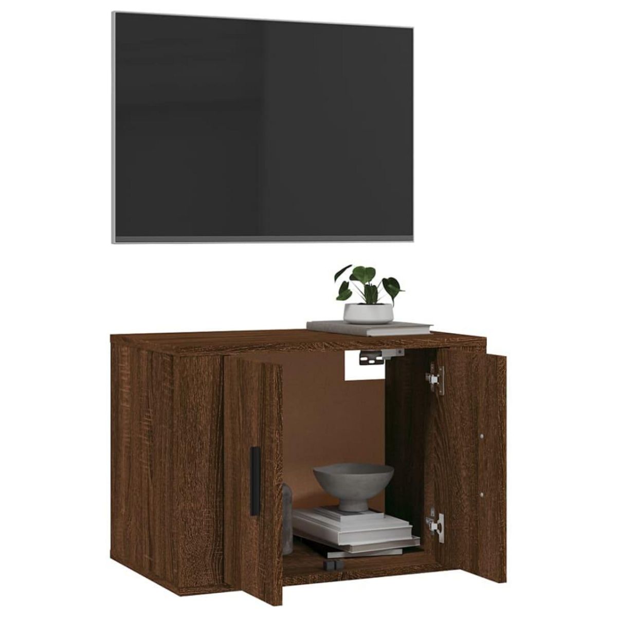VIDAXL Meuble TV mural Chene marron 57x34,5x40 cm