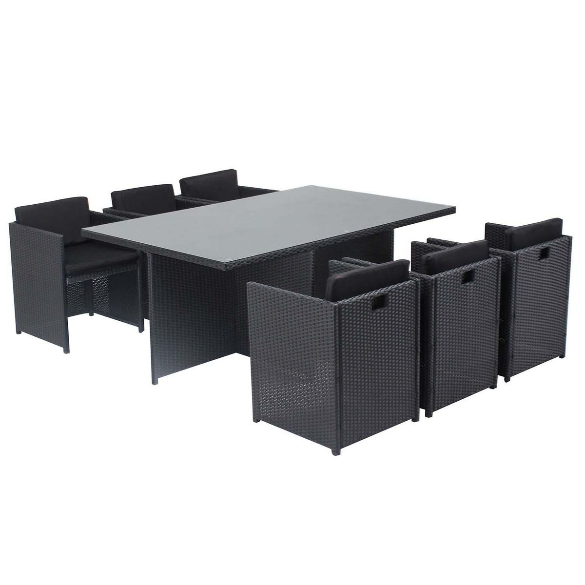 CONCEPT USINE Miami 6 noir-noir + housse de protection MIAMI