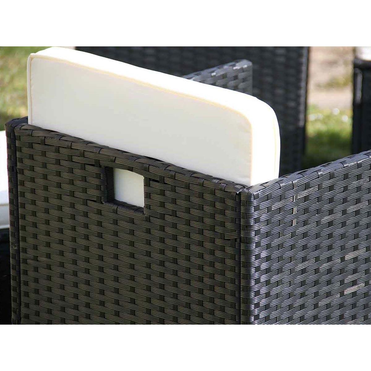 JARDIDECO Salon de jardin en résine tressée Artigas II 4-8 places Noir - Jardideco