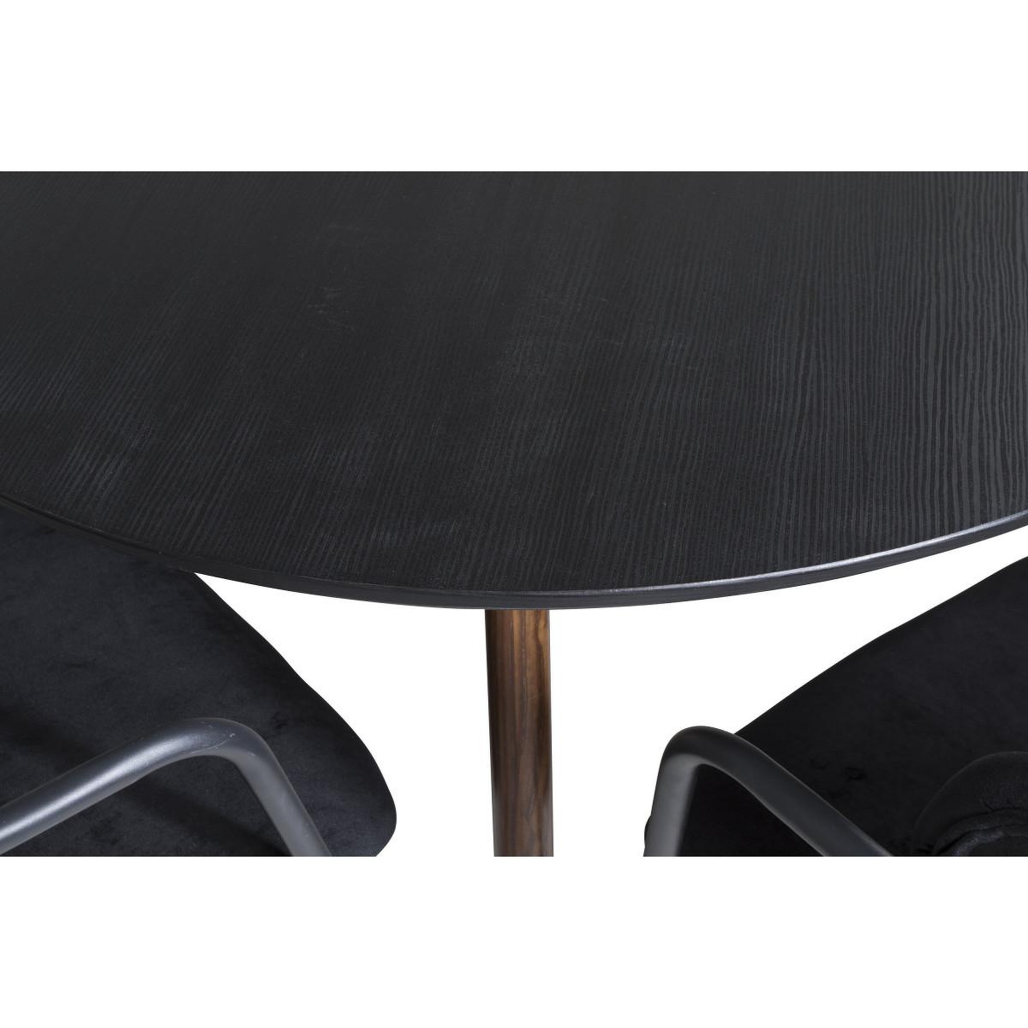 Voir la diapositive 3 : Paris Prix Ensemble table à manger & 4 chaises  plaza & arrow  100cm noir
