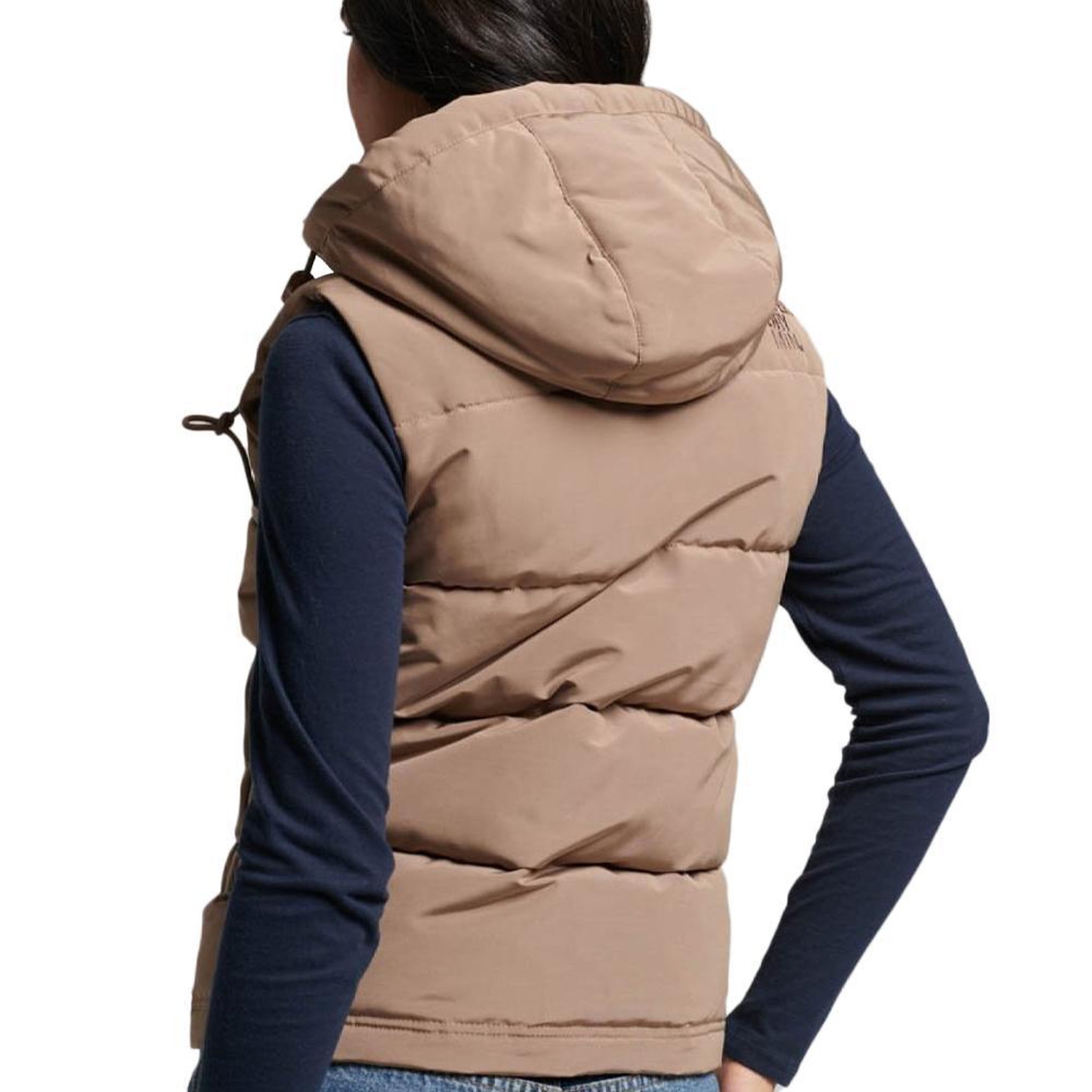 Voir la diapositive 2 : SUPERDRY Doudoune sans manche Marron Femme  Superdry Everest