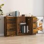 Voir la diapositive 3 : VIDAXL Buffets 3 pcs Chene fume Bois d'ingenierie