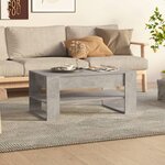VIDAXL Table basse Gris beton 102x55x45 cm Bois d'ingenierie
