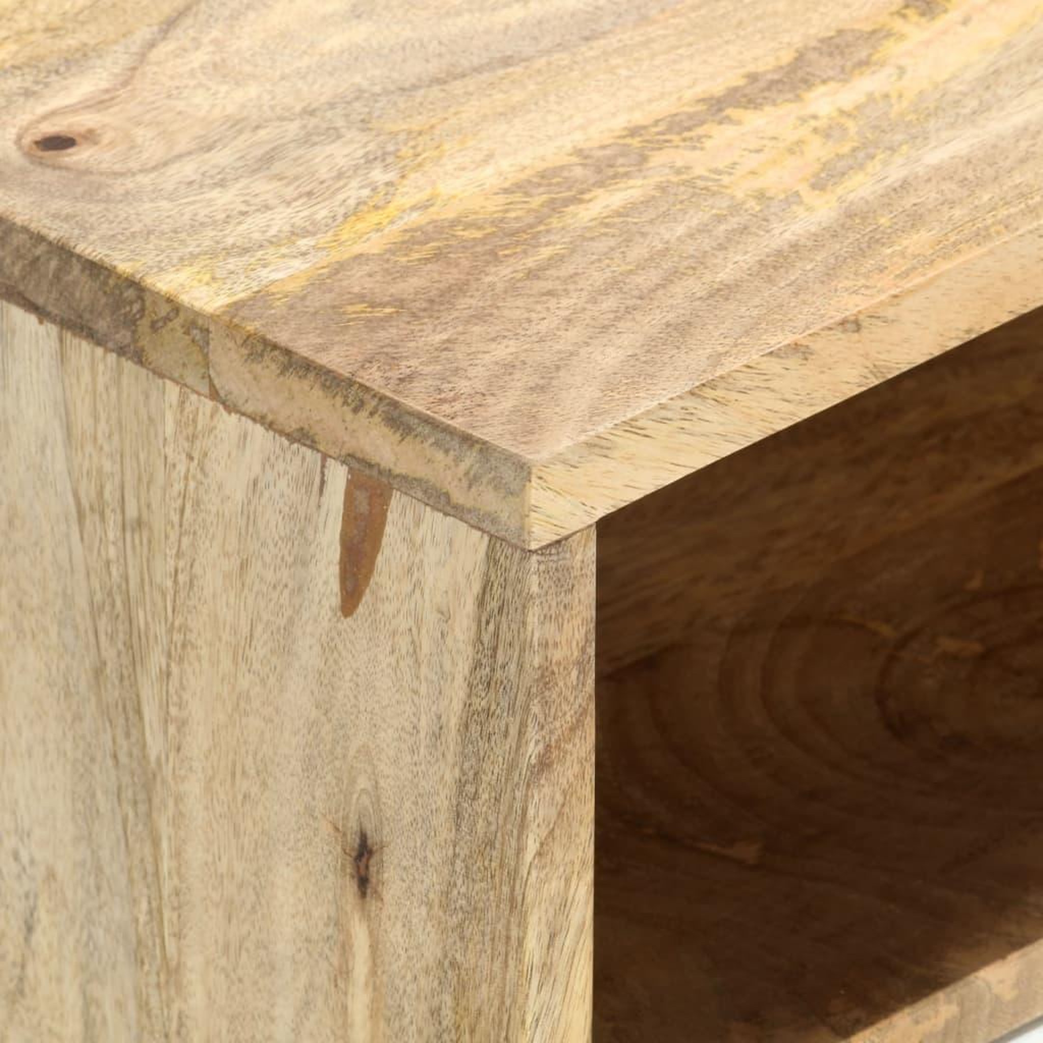 Voir la diapositive 4 : VIDAXL Meuble tv 110x35x48 cm bois de manguier massif
