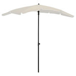 VIDAXL Parasol de jardin avec mat 200x130 cm sable