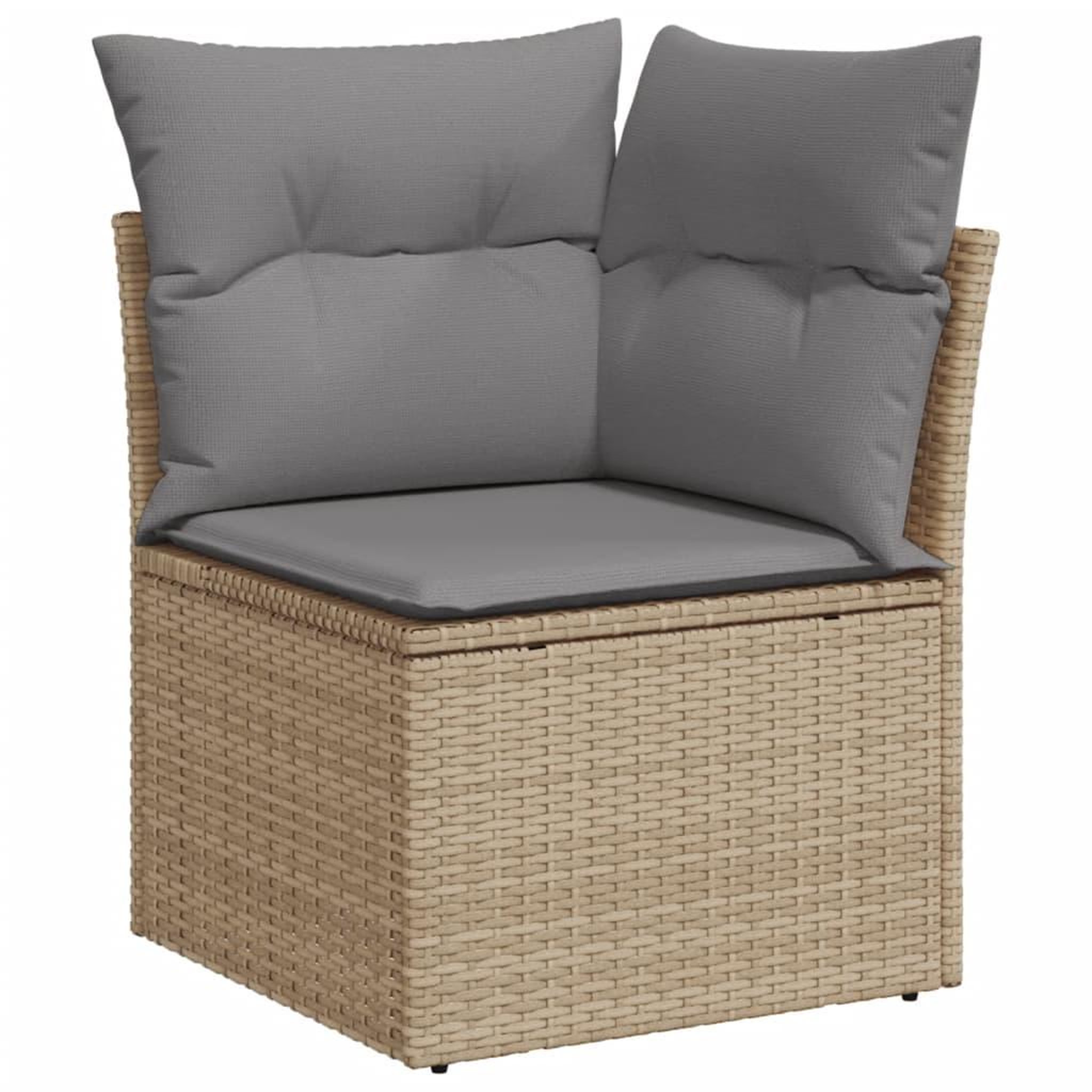 Voir la diapositive 4 : VIDAXL Salon de jardin avec coussins 10 pcs beige resine tressee