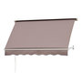 Voir la diapositive 1 : OUTSUNNY Store banne manuel inclinaison réglable aluminium polyester imperméabilisé 70L x 180l cm taupe clair