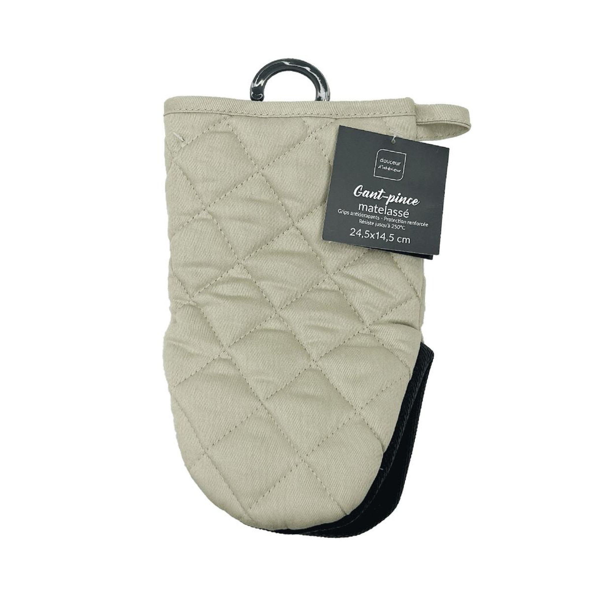 Voir la diapositive 3 : Douceur d'Intérieur Gant de cuisine pince  cuistot  24cm lin