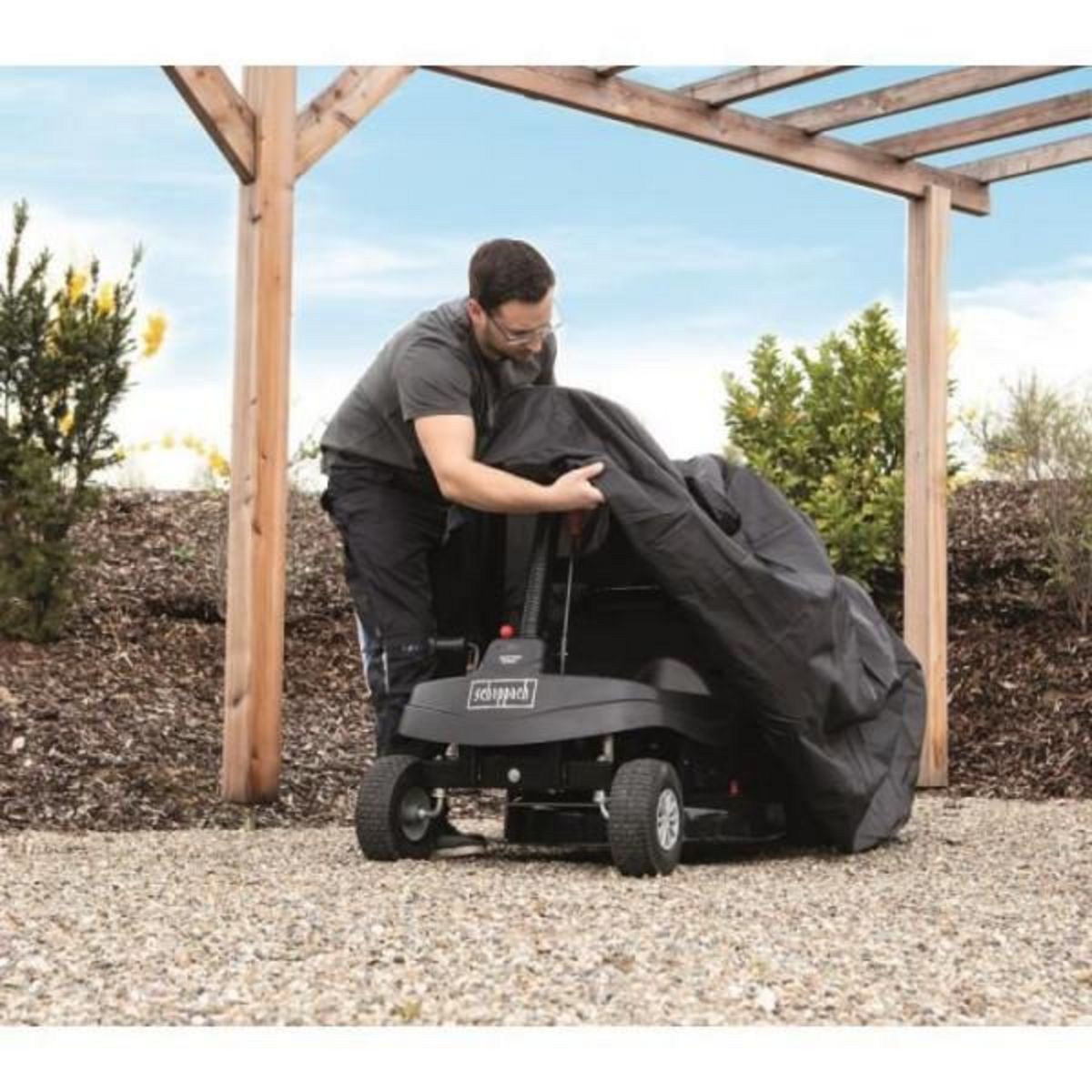 SCHEPPACH Tondeuse a Gazon TONDEUSE AUTOPORTEE – RIDER THERMIQUE – MR224-61 – 61cm – 224CC – SCHEPPACH