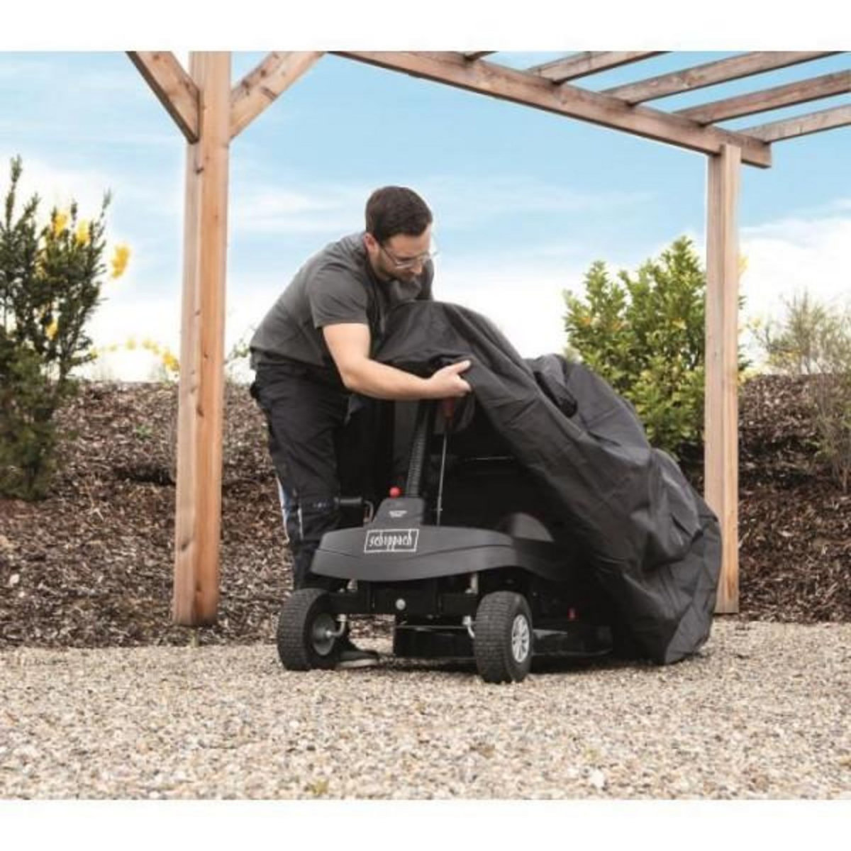 SCHEPPACH Tondeuse a Gazon TONDEUSE AUTOPORTEE – RIDER THERMIQUE – MR224-61 – 61cm – 224CC – SCHEPPACH