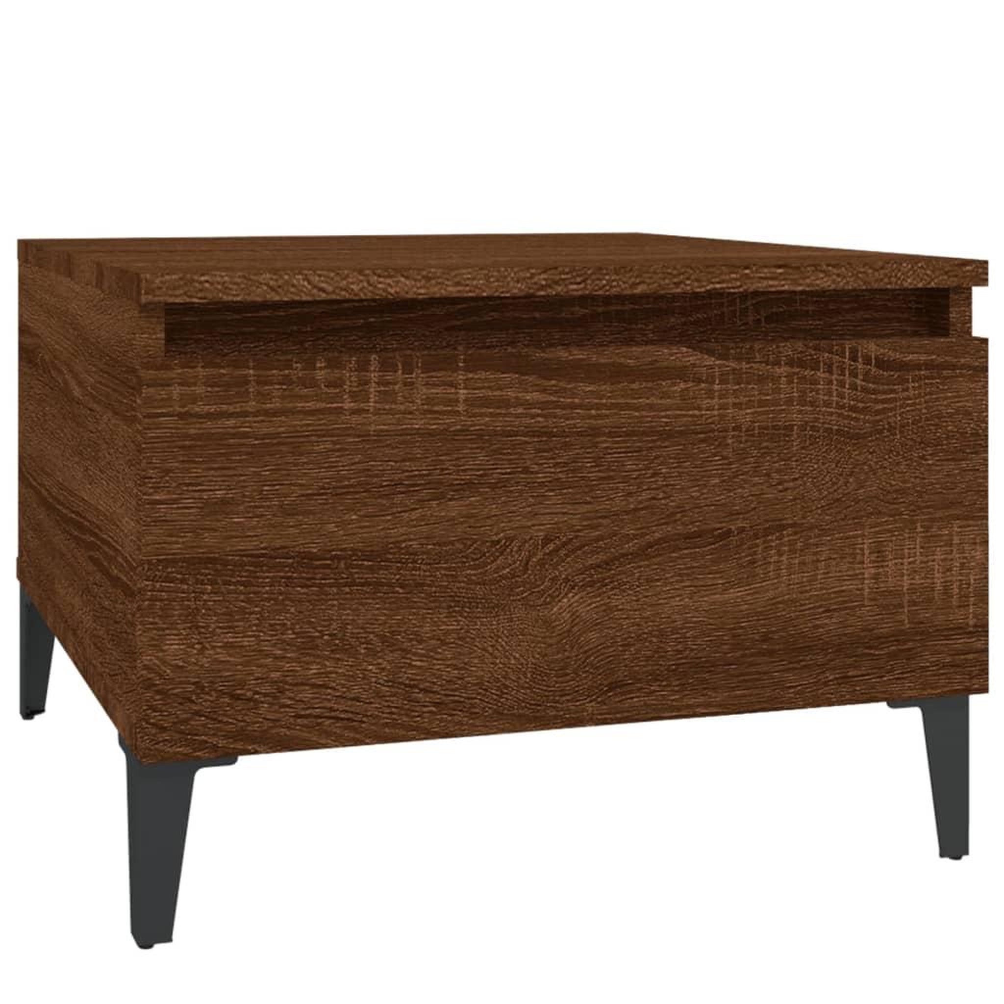 Voir la diapositive 2 : VIDAXL Table d'appoint Chene marron 50x46x35 cm Bois d'ingenierie