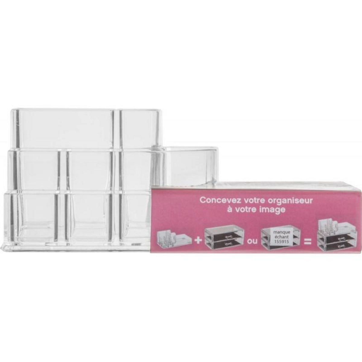 Organiseur pour Cosmétiques  Beauty   17cm Transparent