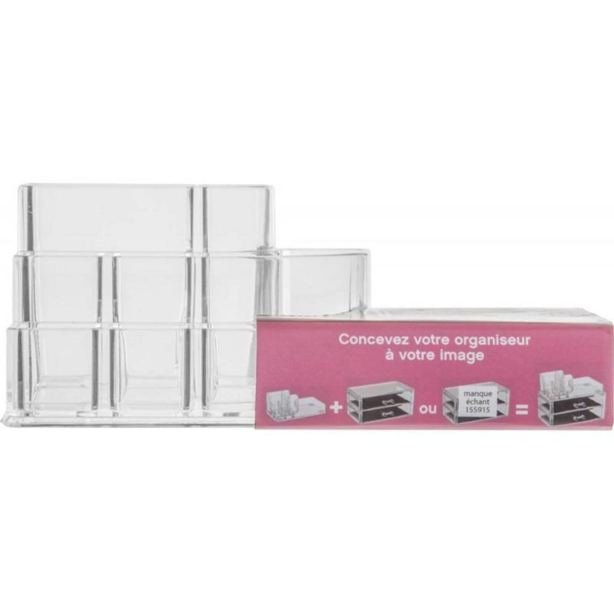  Organiseur pour Cosmétiques  Beauty   17cm Transparent