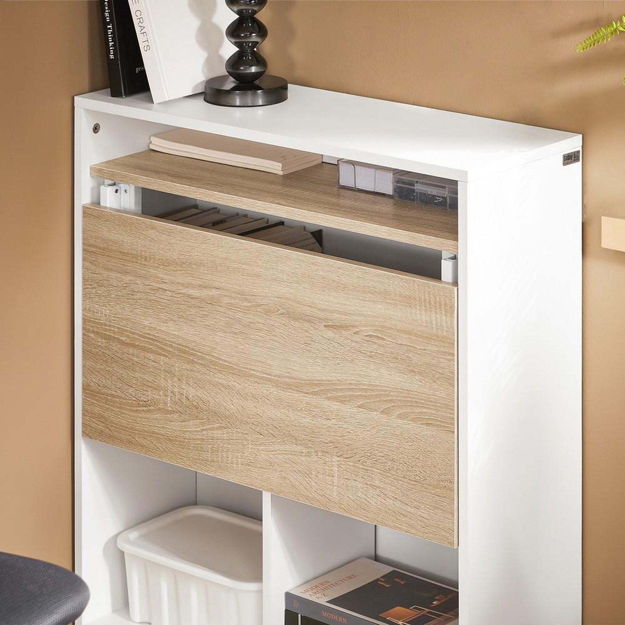 Voir la diapositive 4 : SOBUY SoBuy - Bureau Informatique à une porte - Nordique - FWT104