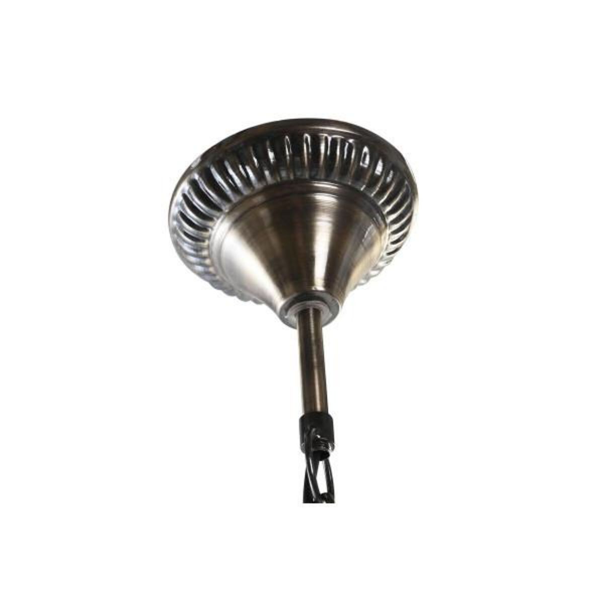 MARKET24 Suspension DKD Home Decor Blanc Métal Verre 25 W 23 x 23 x 33 cm