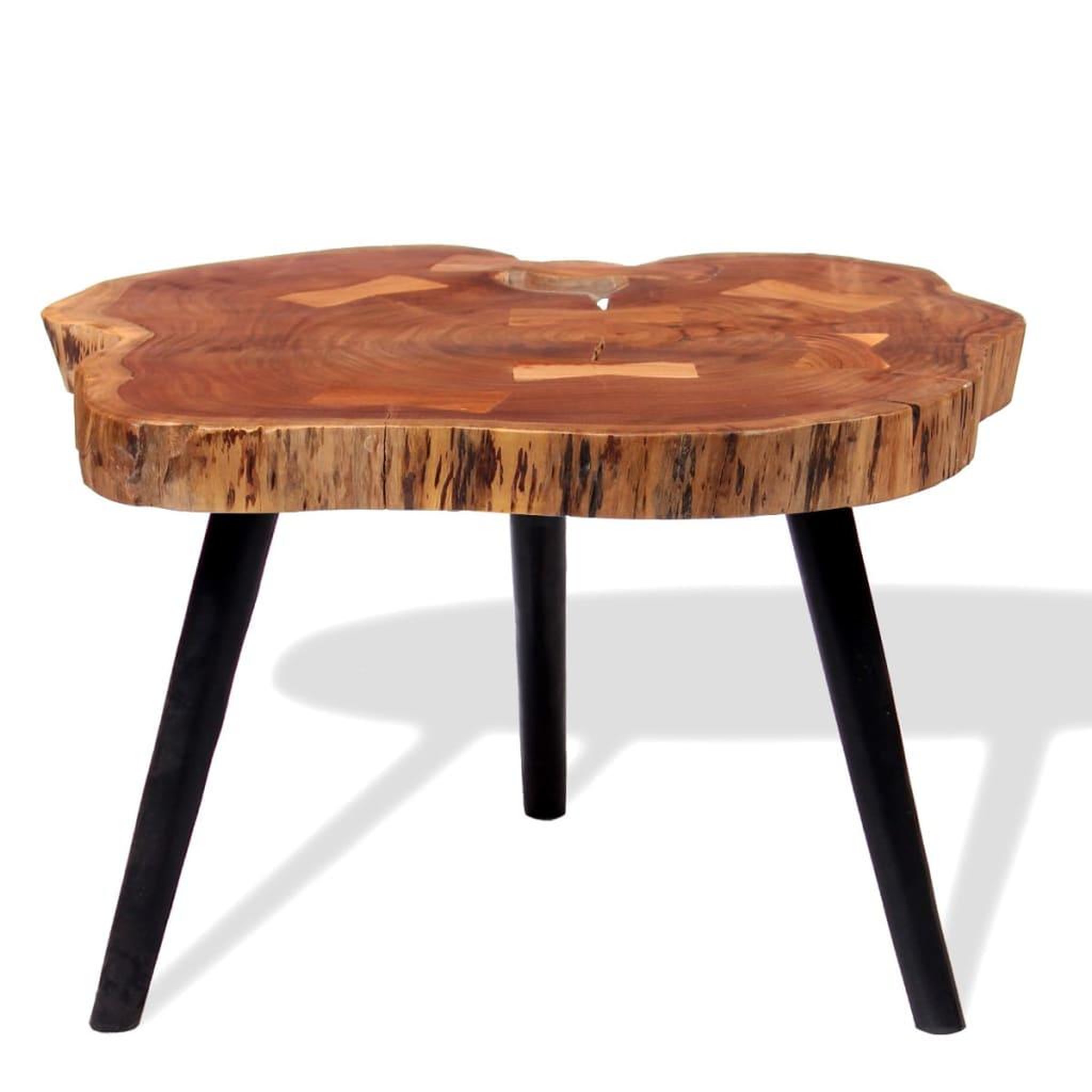 Voir la diapositive 3 : VIDAXL Table basse Bois d'acacia massif (55-60)x40 cm