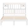 Voir la diapositive 4 : VIDAXL Lit bibliotheque sans matelas blanc 160x200 cm bois pin massif