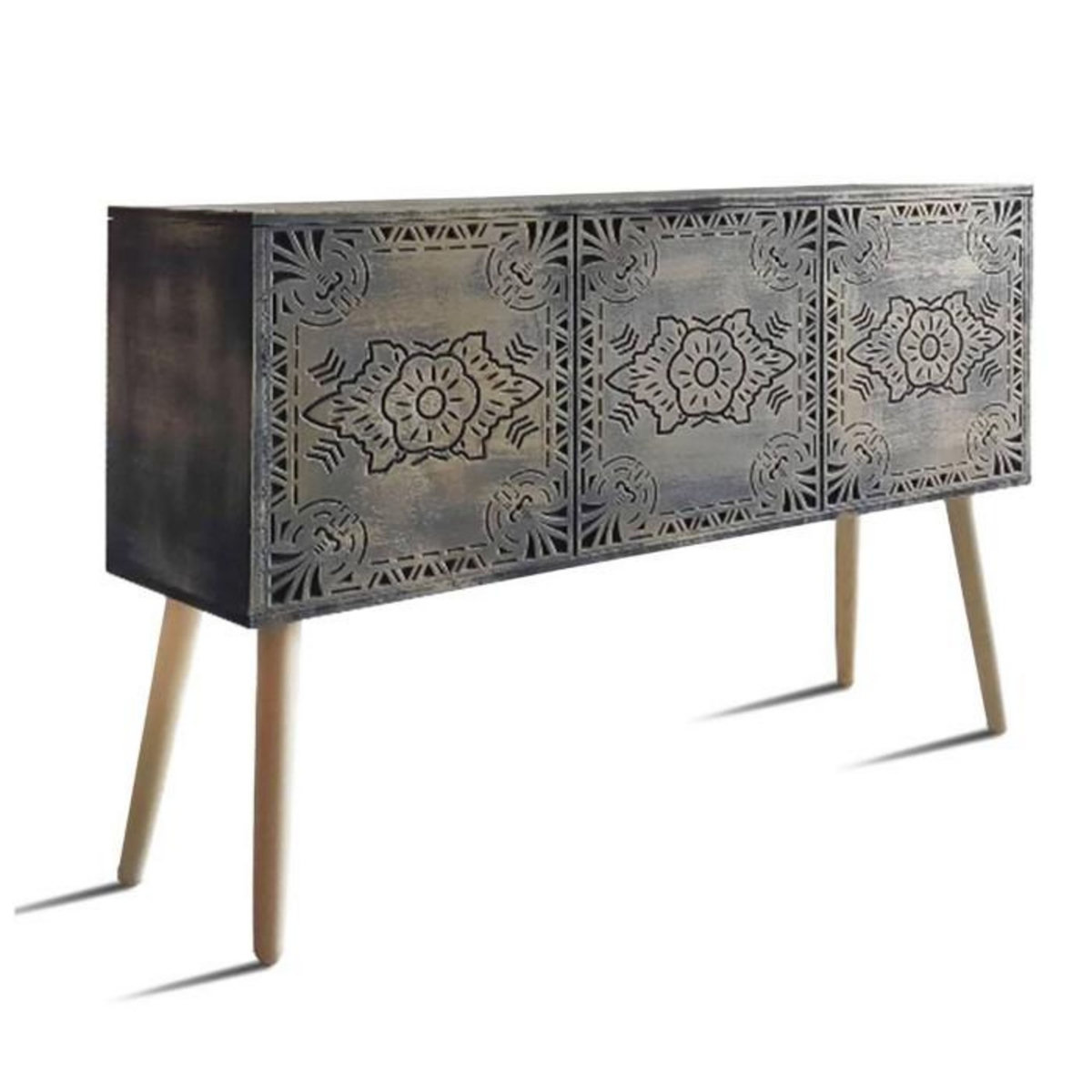 Paris Prix Coffre de Rangement  Malina  100cm Cuivre & Or