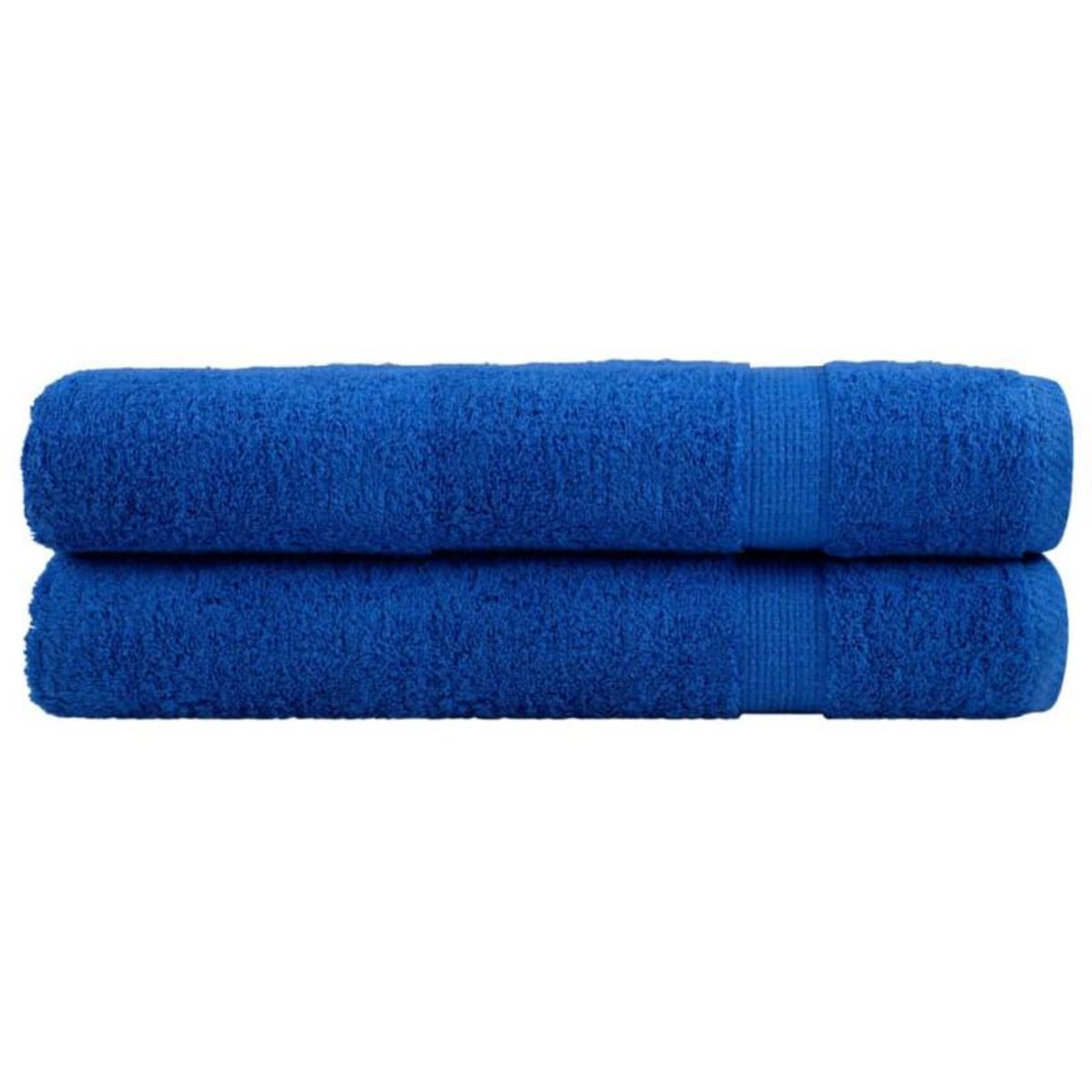 VIDAXL Serviettes de qualité supérieure SOLUND 2 pcs bleu 600 g m²