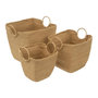 Voir la diapositive 1 : FIVE Lot de 3 Paniers de Rangement  Solar  34cm Naturel