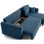 Voir la diapositive 4 : BEST MOBILIER Saphir - canapé d'angle réversible 4 places - convertible avec coffre - en velours côtelé