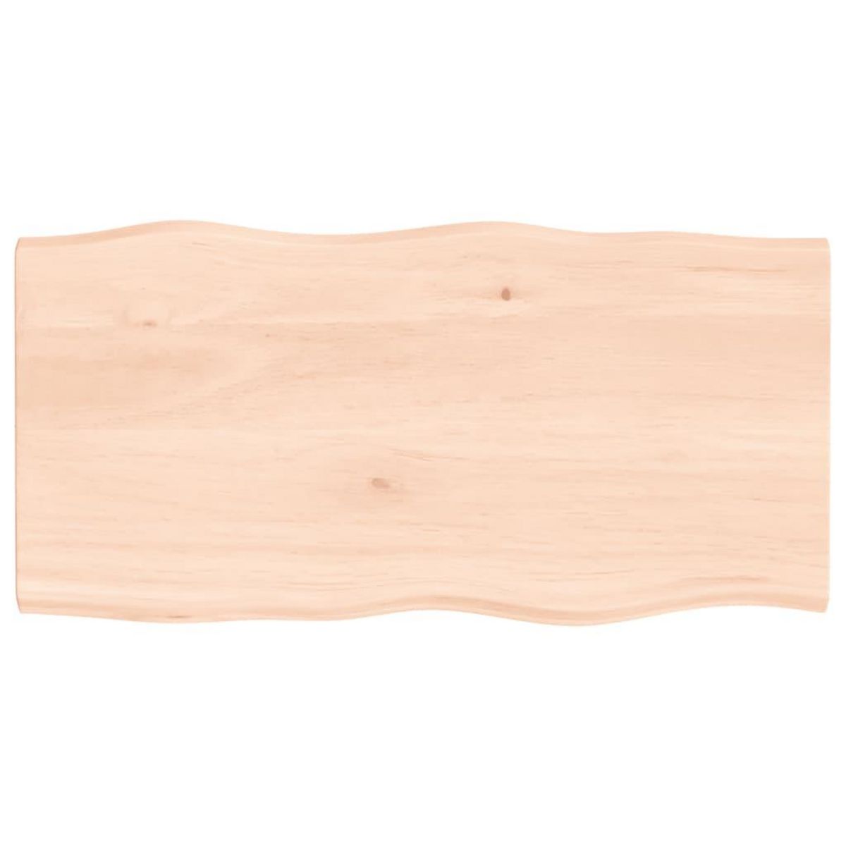 VIDAXL Dessus de table bois chene massif non traite bordure assortie