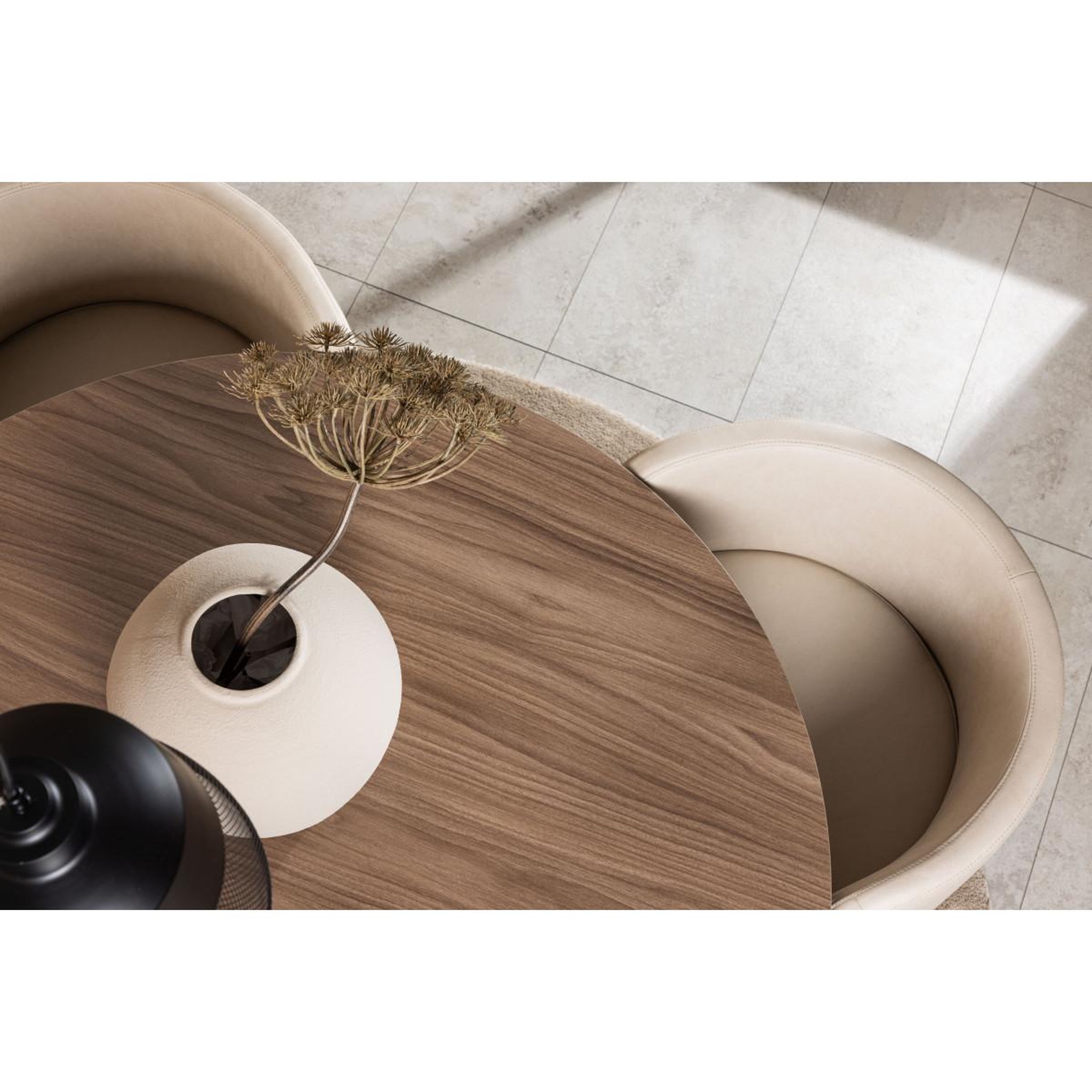 Voir la diapositive 6 : Paris Prix Ensemble table à manger & 4 chaises  durango & simrishamn  120cm noyer & beige