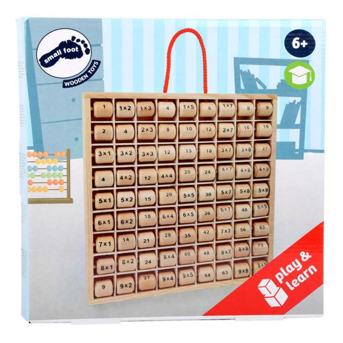 SMALL FOOT Small Foot - Wooden Multiplication Table 1x1 3459