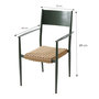 Voir la diapositive 4 : CONCEPT USINE Ensemble table de jardin 200 cm et 8 fauteuils kaki effet rotin CANBERRA