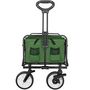 Voir la diapositive 3 : tectake Chariot pliable avec poignée téléscopique vert