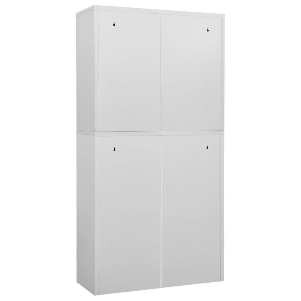 VIDAXL Armoire de bureau Gris clair 90x40x180 cm Acier