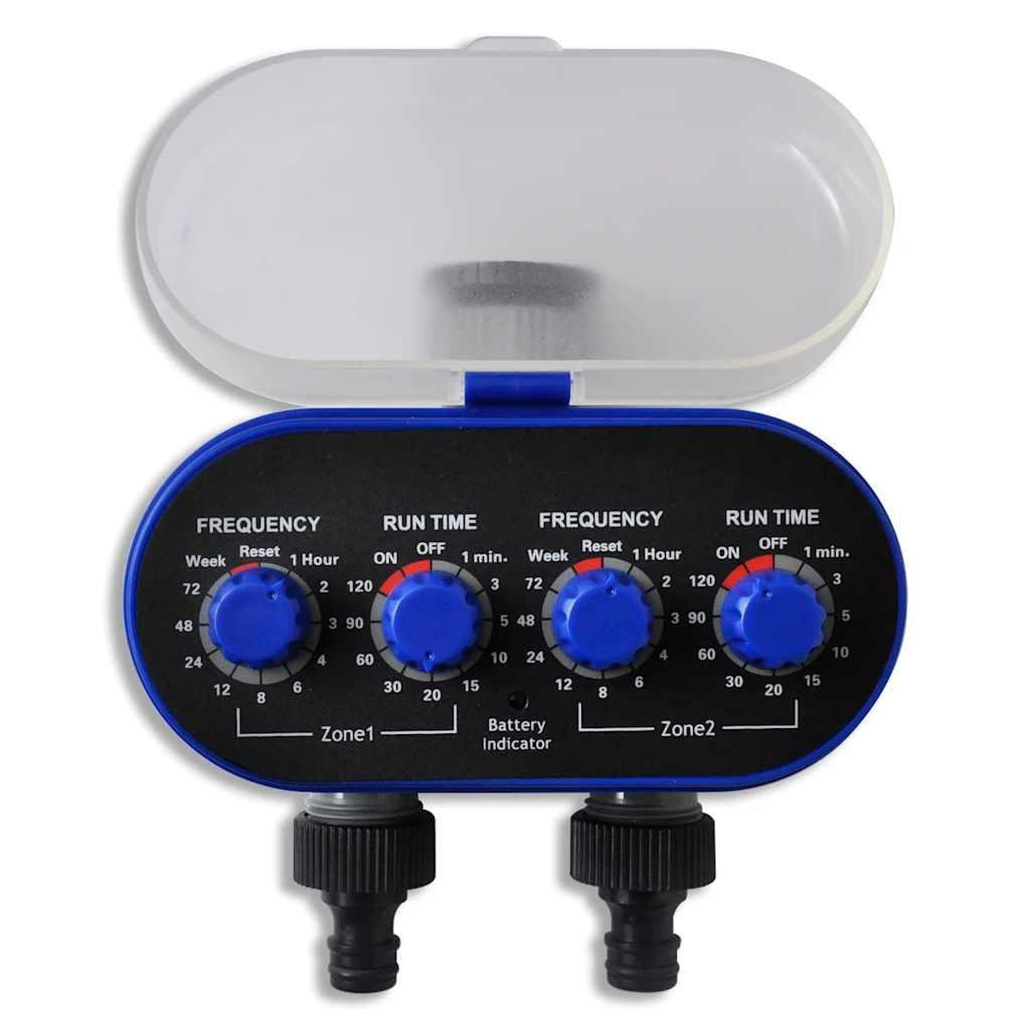 Voir la diapositive 6 : VIDAXL Minuterie d'arrosage automatique electronique Double sortie