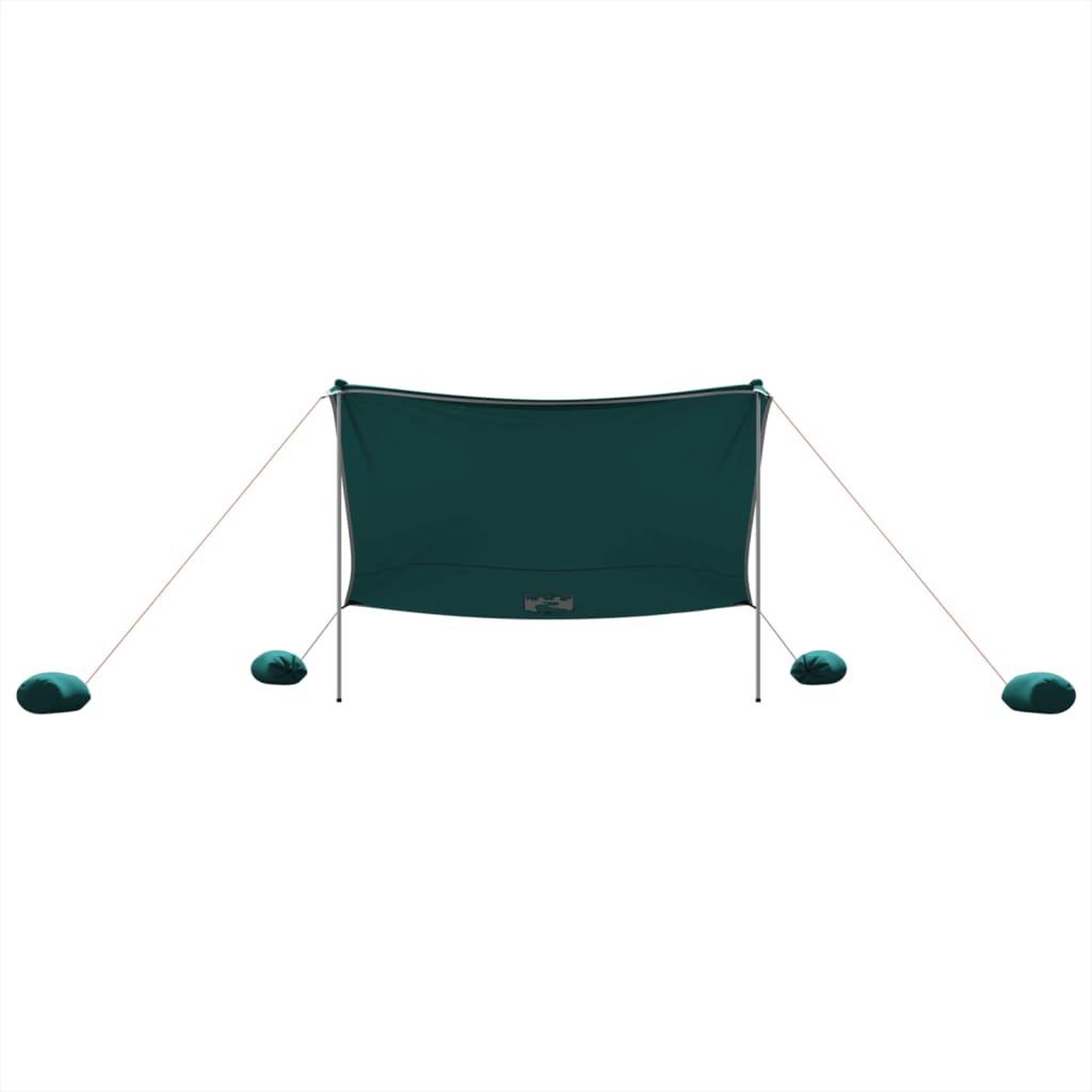 Voir la diapositive 4 : VIDAXL Auvent de plage avec ancres de sable vert 304x300 cm