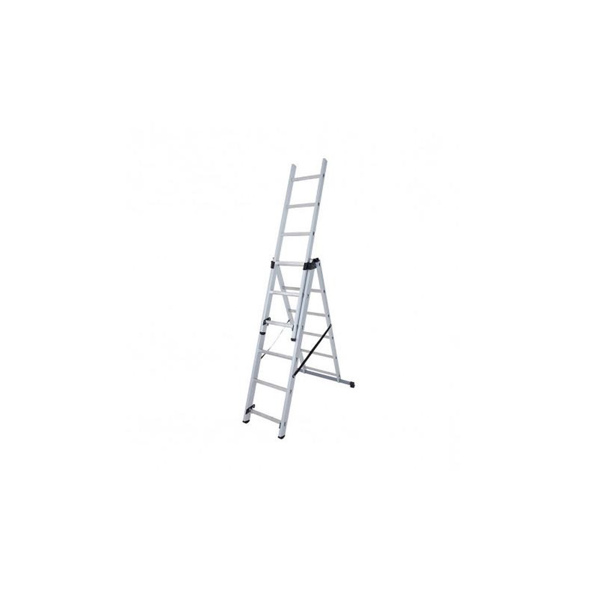 HAILO Echelle transformable 3 plans 3x6 échelons 3,4m/4,3m en aluminium Hailo Hobby