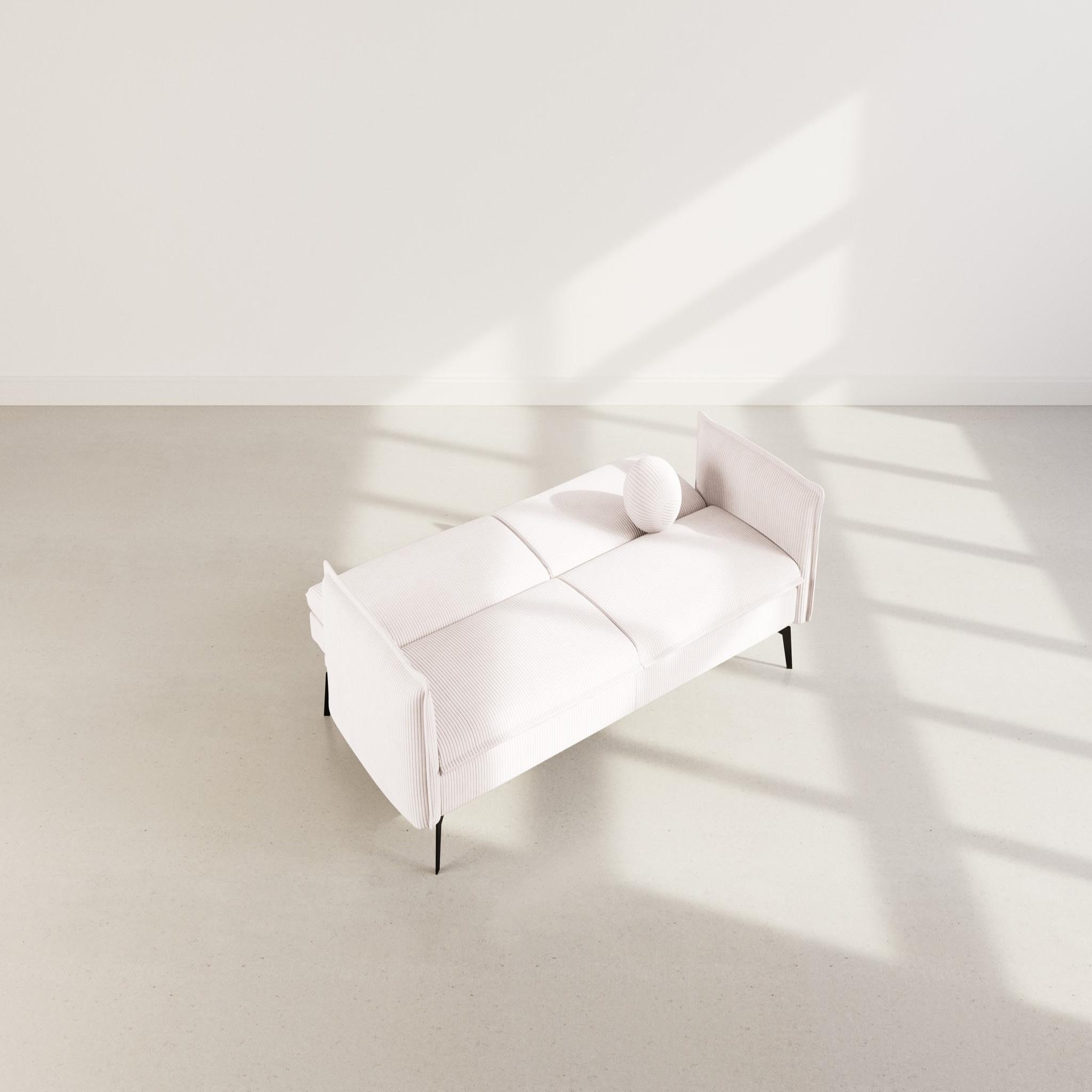 Voir la diapositive 4 : BEST MOBILIER Lexie - canapé convertible clic-clac 2 places en velours côtelé