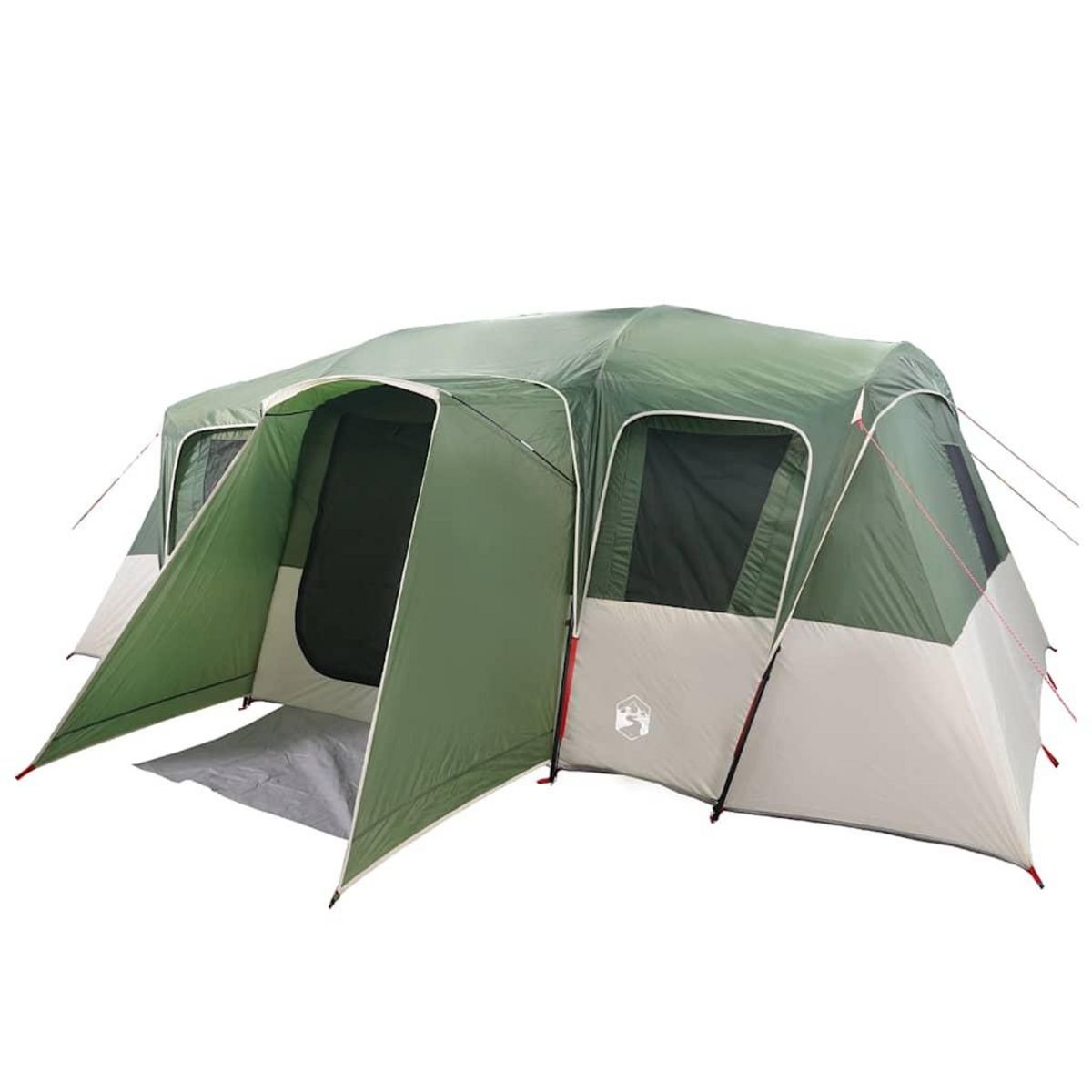 VIDAXL Tente familiale tunnel 16 personnes vert impermeable