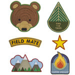 RICO DESIGN 6 Ecussons thermocollants spécial scouts ours