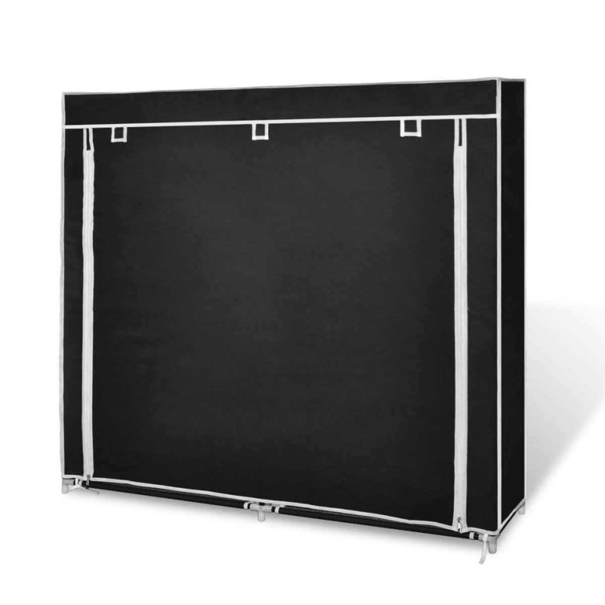 VIDAXL Armoire a chaussures avec housse 115 x 28 x 110cm Tissu Noir