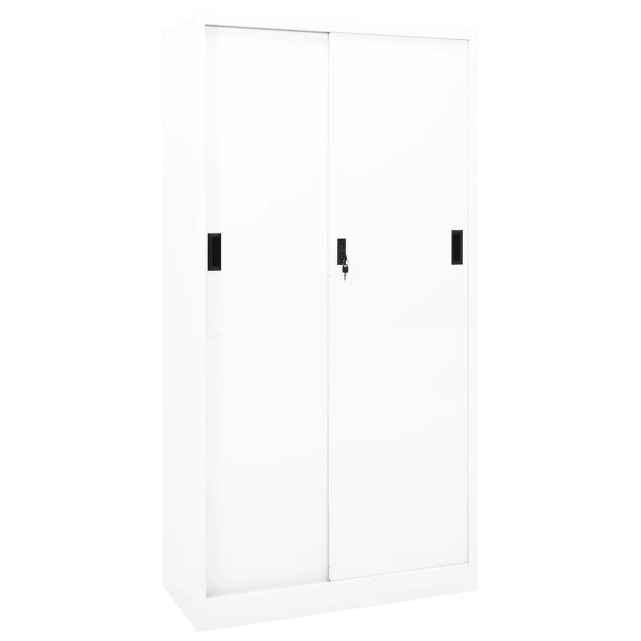 Voir la diapositive 1 : VIDAXL Armoire de bureau et porte coulissante Blanc 90x40x180 cm Acier