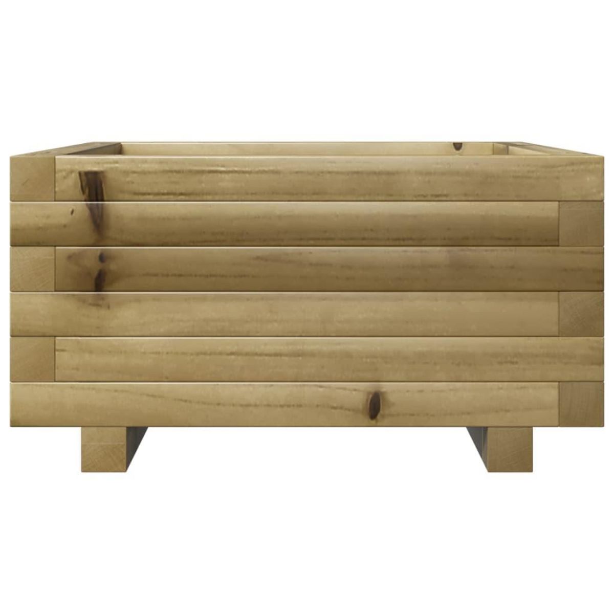 VIDAXL Jardiniere 50x50x26,5 cm bois de pin impregne
