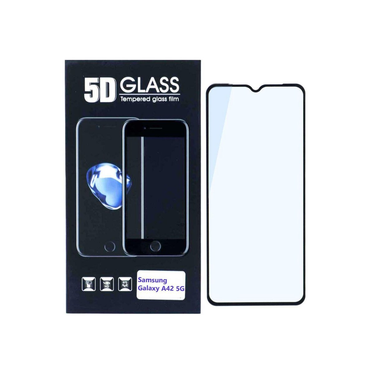 amahousse Vitre Galaxy A42 5G protection d'écran bords noirs en verre trempé  pas cher 