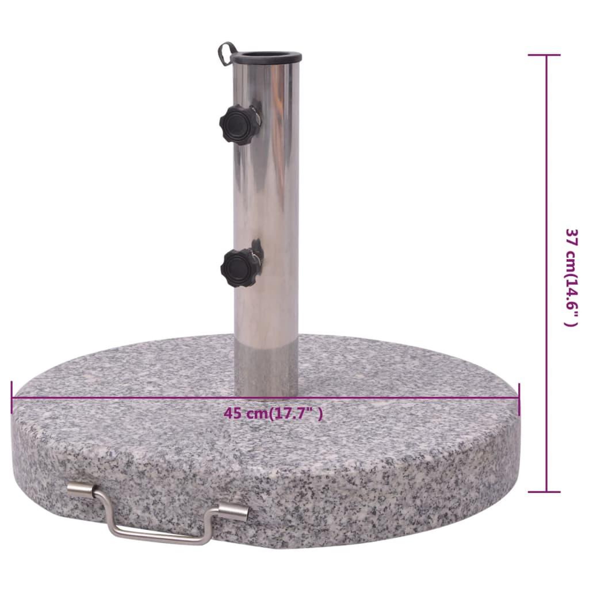 Voir la diapositive 6 : VIDAXL Pied de parasol 45 cm