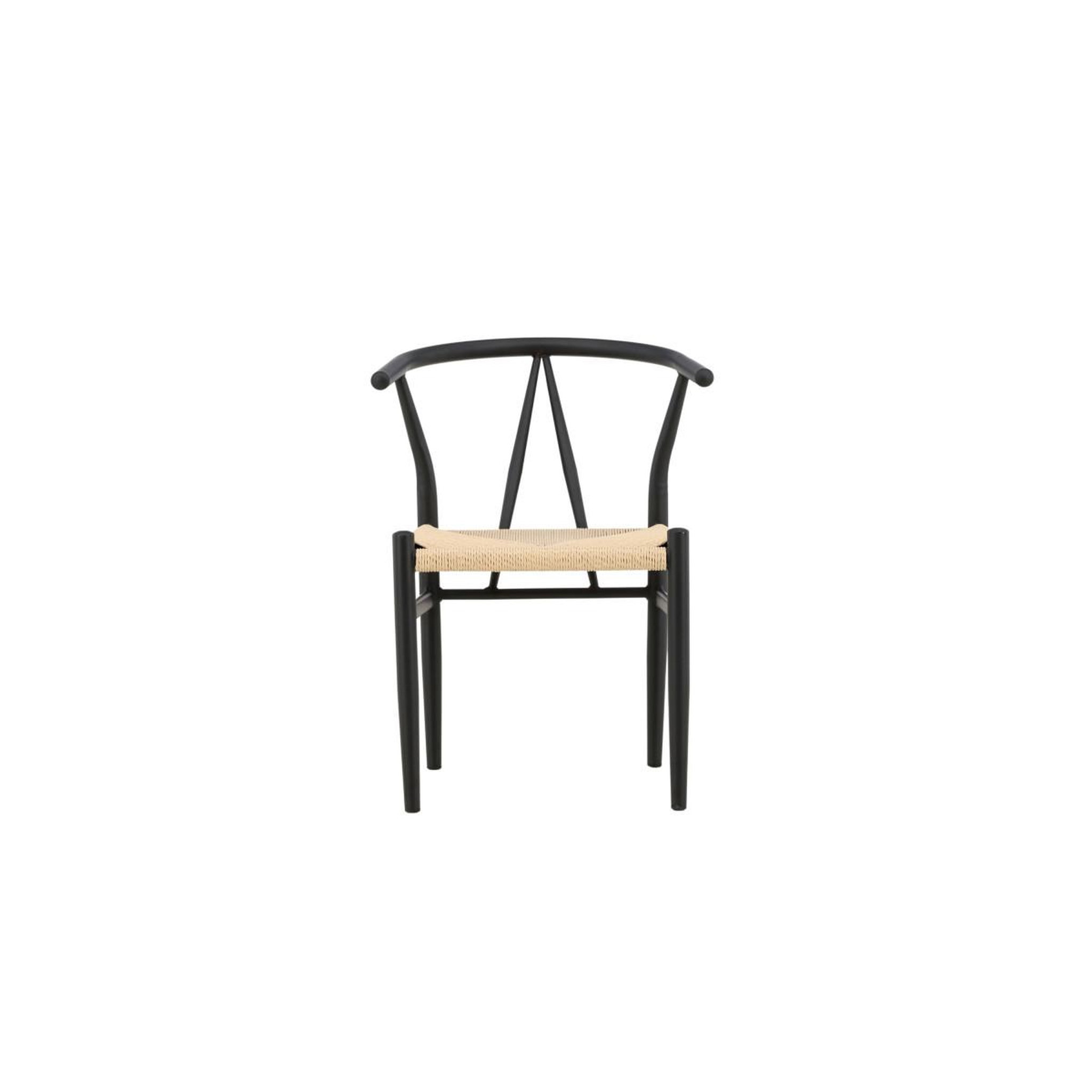Voir la diapositive 3 : Paris Prix Chaise en rotin  alfons  72cm noir