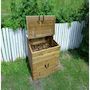 Voir la diapositive 2 : Habitat et Jardin Composteur en bois 500L  Douglas  80 x 80 x 85 cm