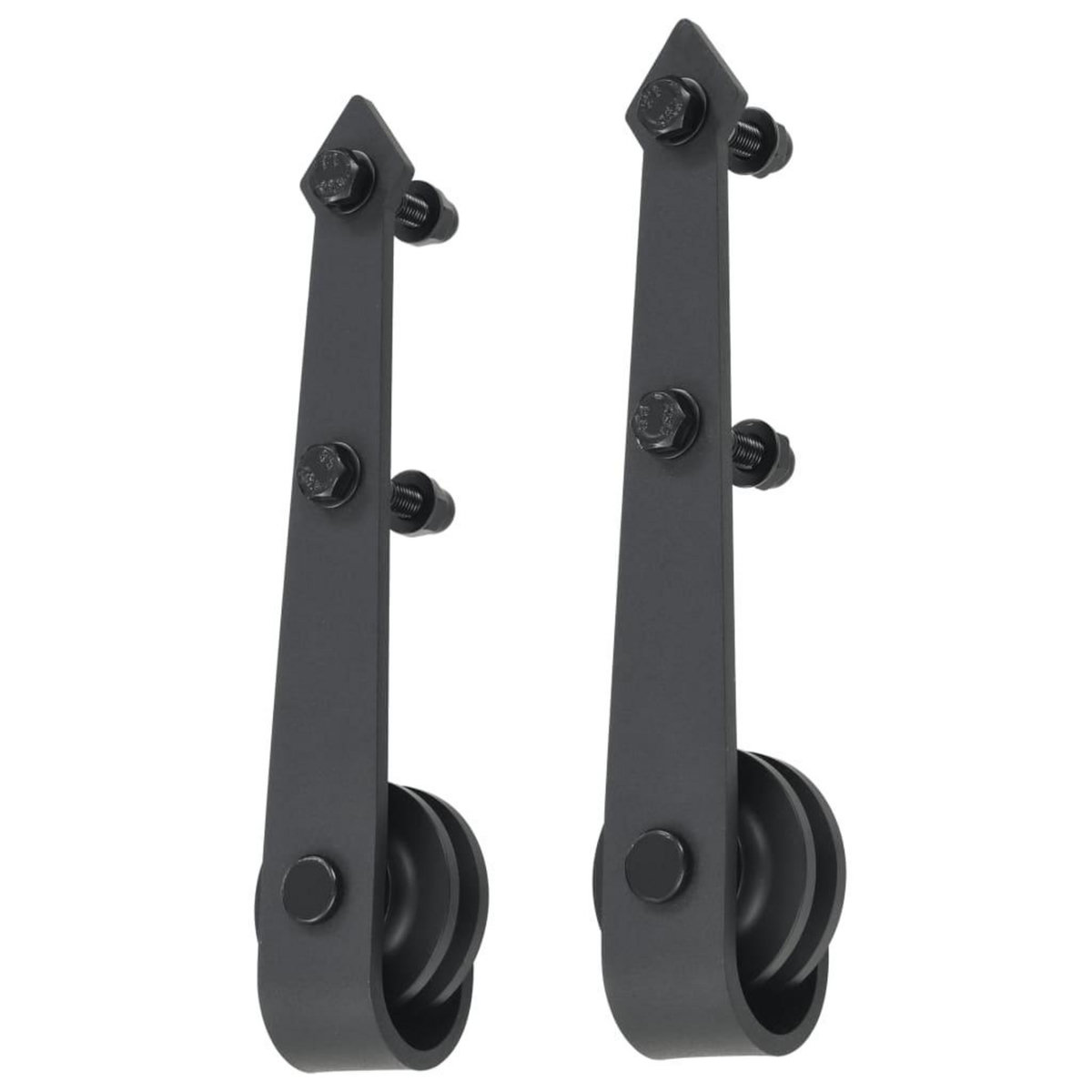 VIDAXL Kit de quincaillerie de porte coulissante 183 cm Acier Noir