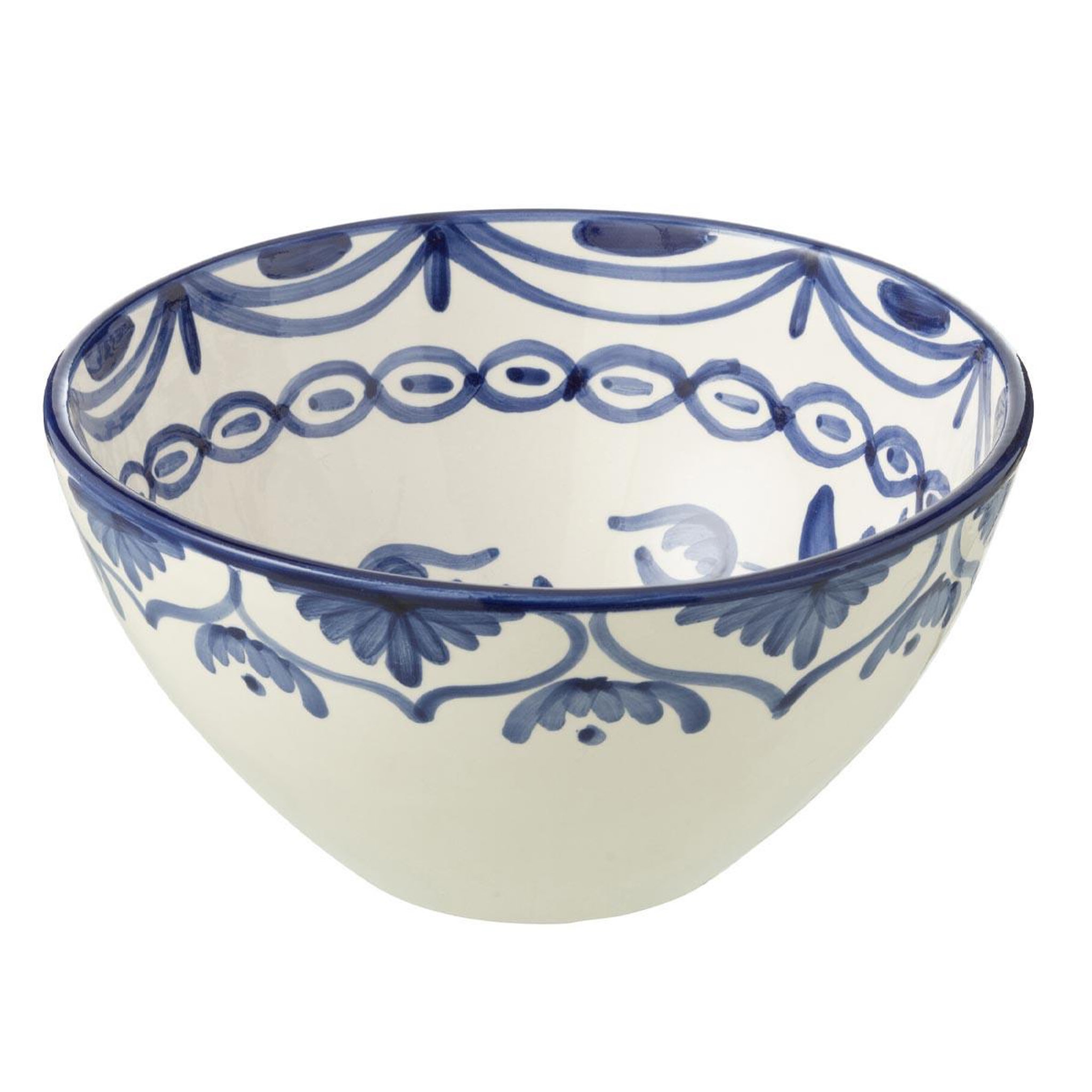 J-LINE Coupelle en Céramique  Granada  22cm Bleu Cobalt
