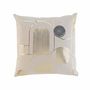 Voir la diapositive 5 : Paris Prix Coussin Déco Imprimé  Seventies  45x45cm Beige