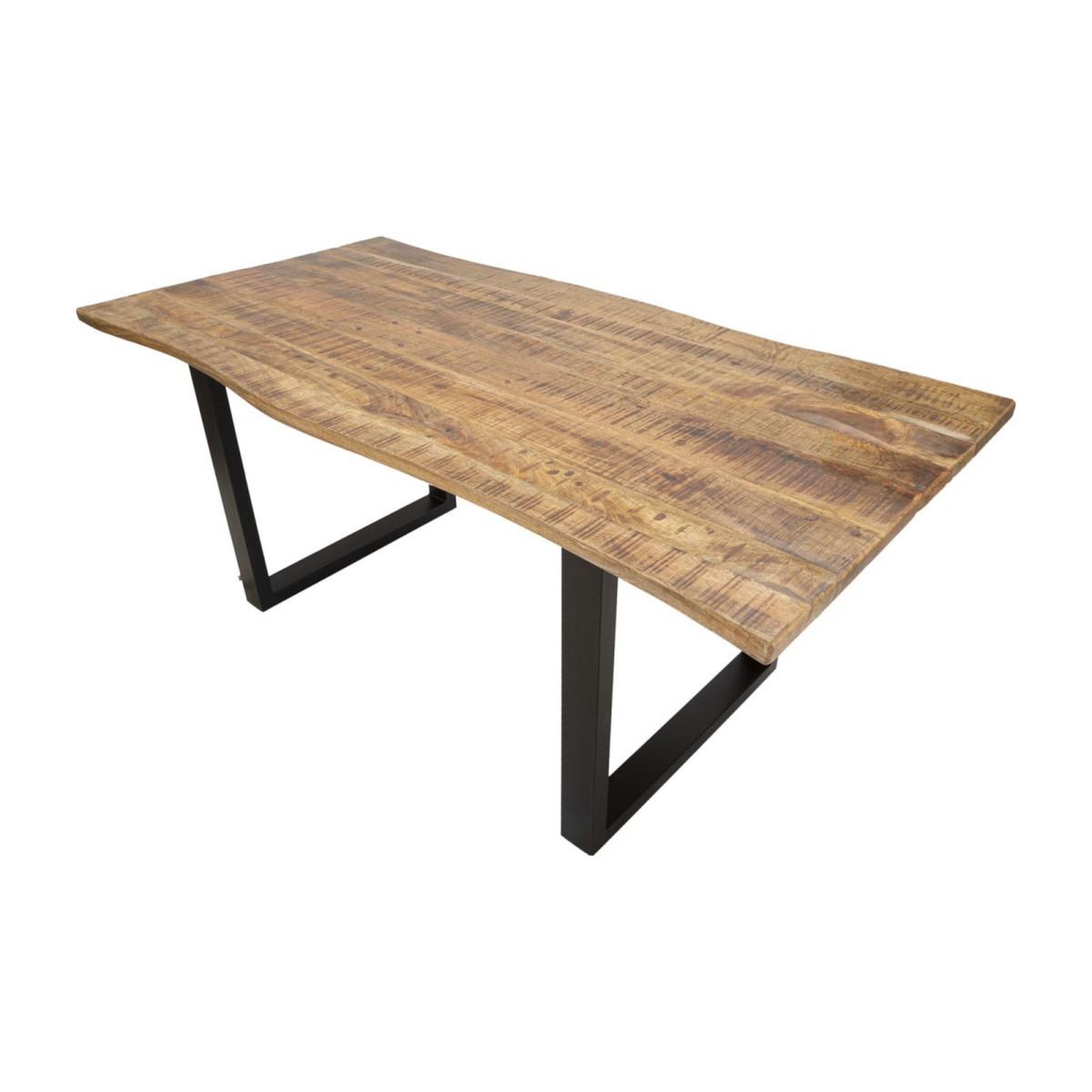 Voir la diapositive 5 : Paris Prix Table à manger extensible en bois  mango  180-280cm naturel